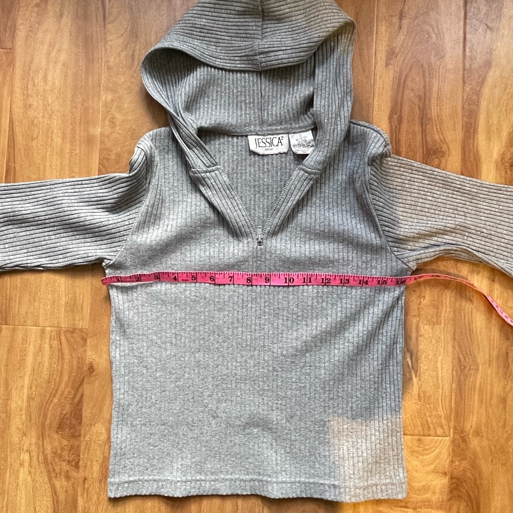 Jessica Gray Ribbed Sweater with Half-Zip - Picture 8 of 11